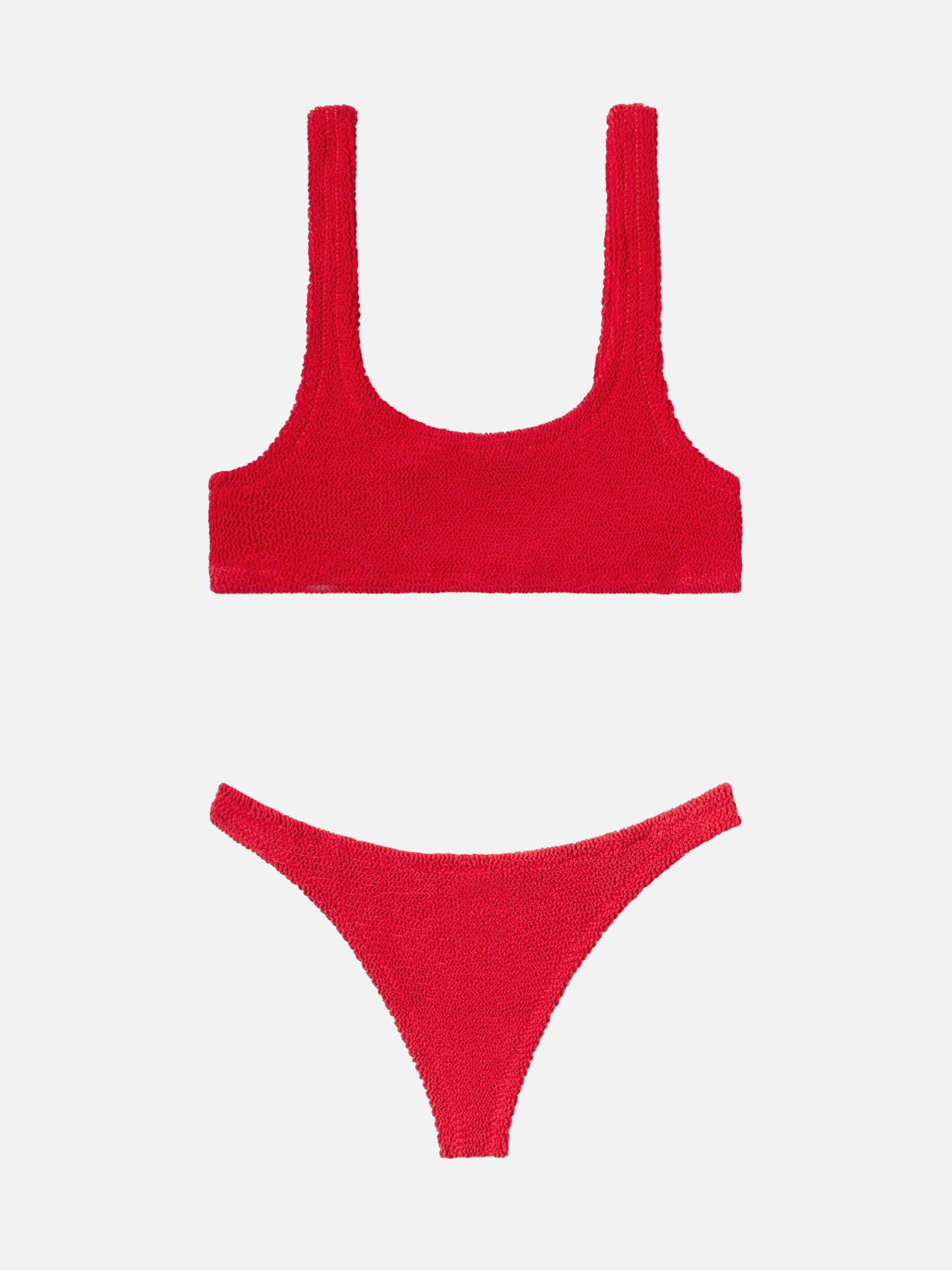 Bikini a bralette Naima Naomi in crinkle color rosso