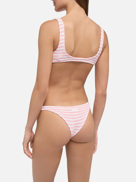 Crinkle classic bralette bikini Naima Naomi with striped print - MC2 Saint Barth