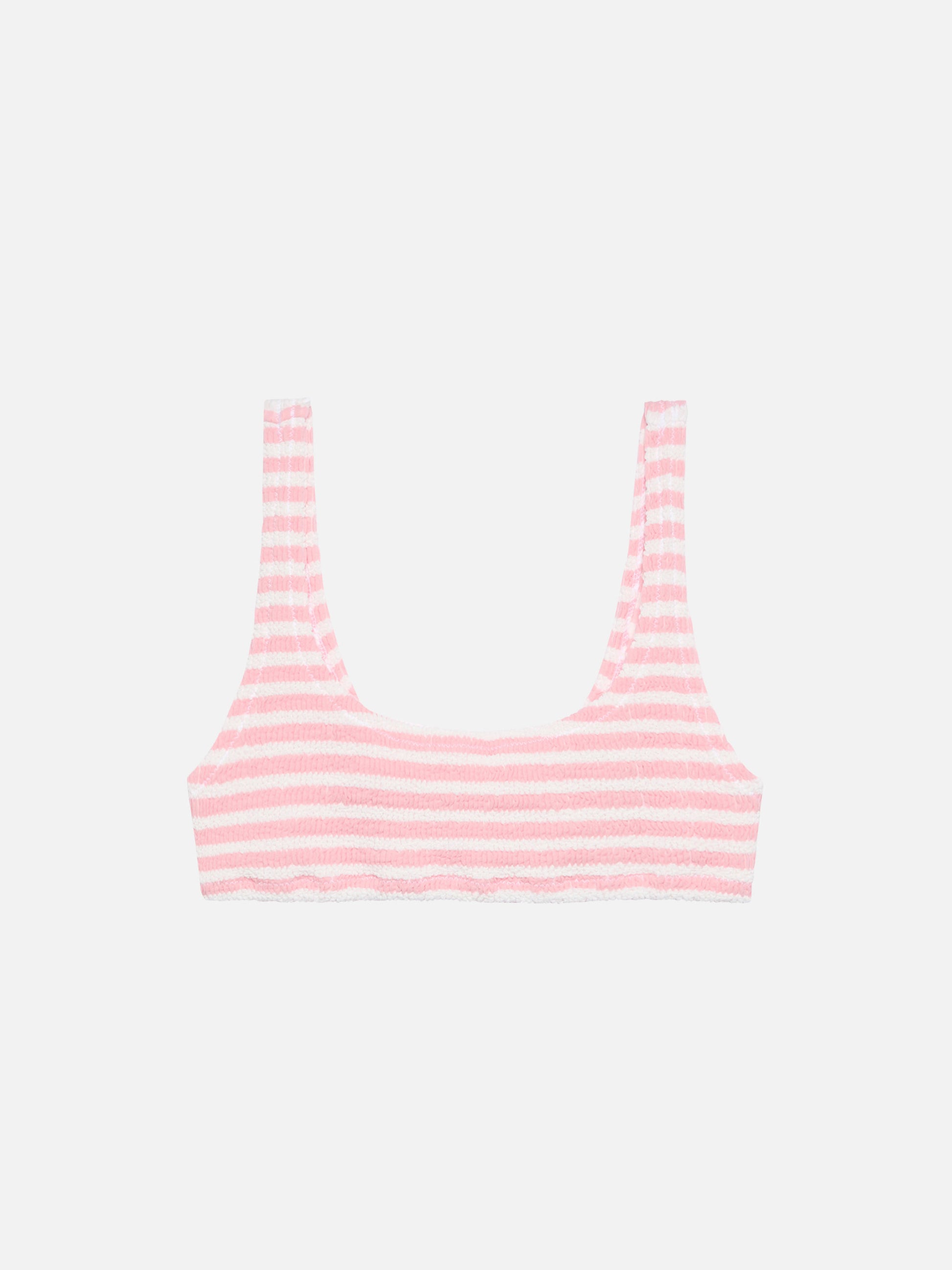 Naima crinkle classic bralette top with striped print - MC2 Saint Barth