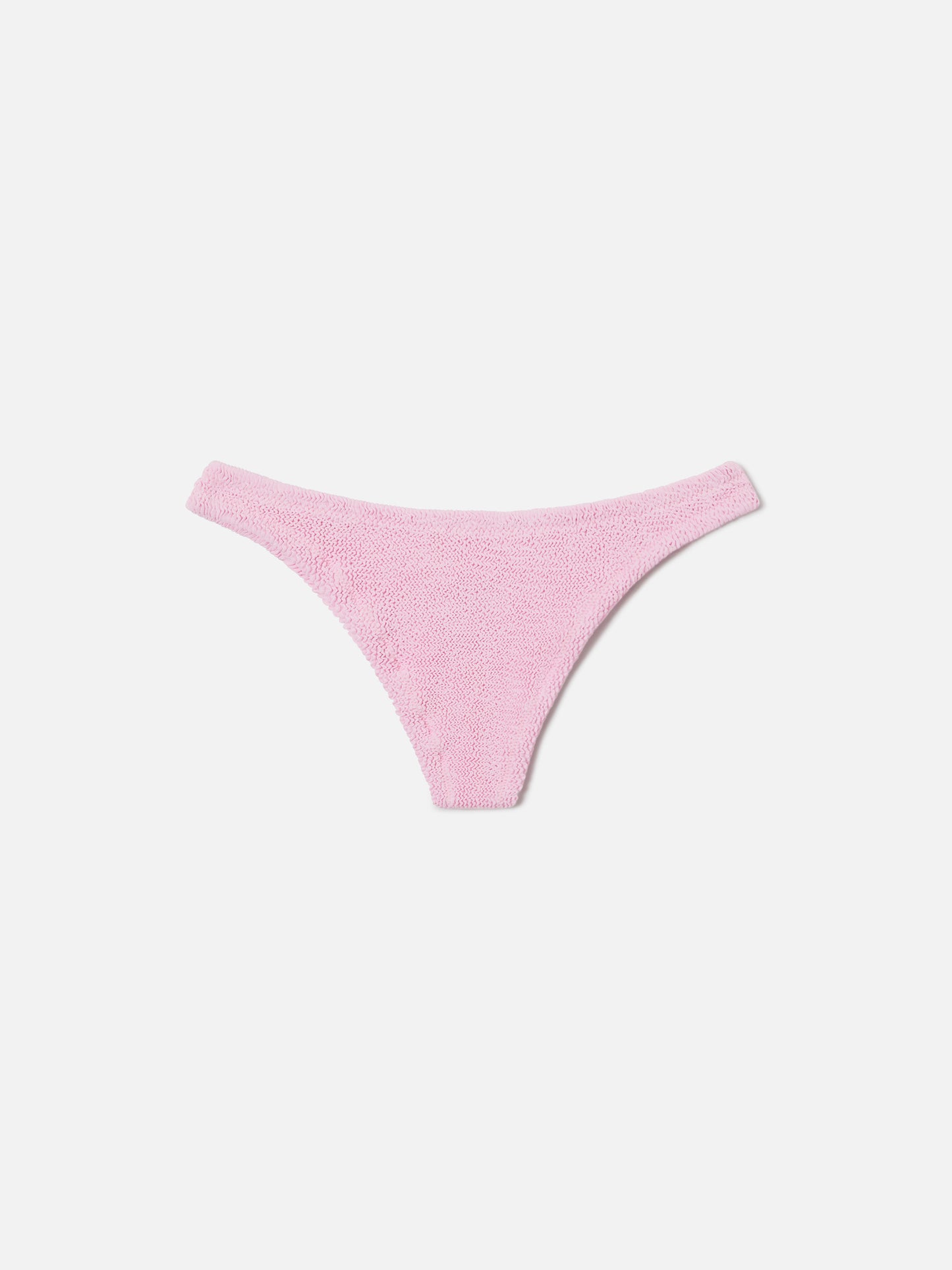 Slip mare Naomi modello brasiliana in tessuto crinkle rosa chiaro