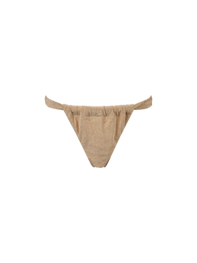 Woman gold lurex cheekiest swim briefs Noelle - MC2 Saint Barth