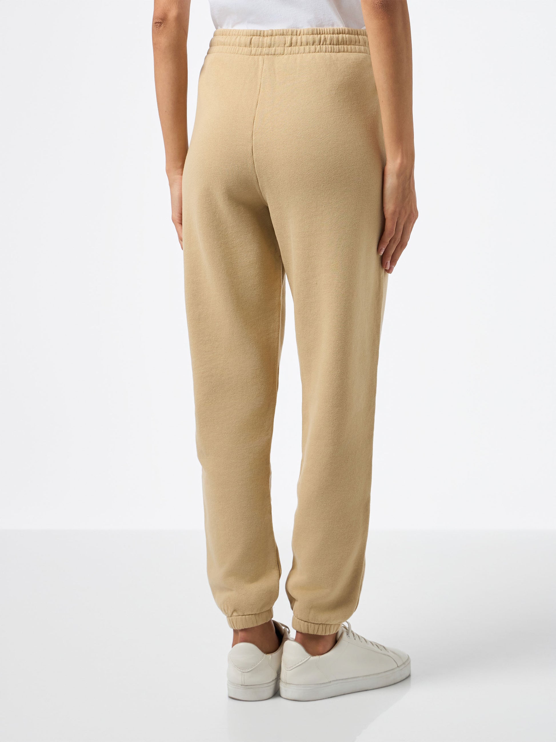 Woman beige cotton fleece jogger pants Odalys - MC2 Saint Barth