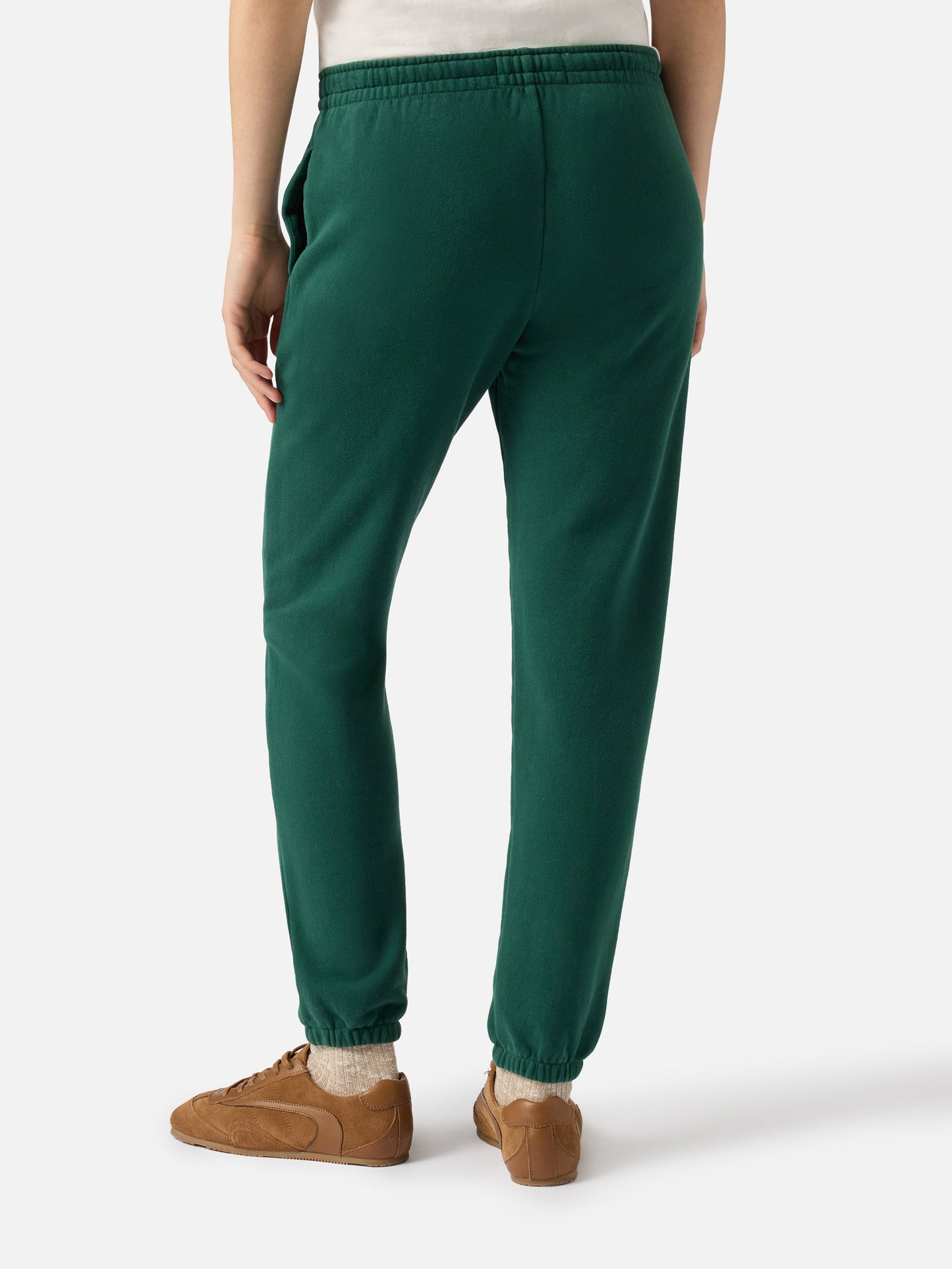 Pantaloni Odalys in felpa di cotone verde british