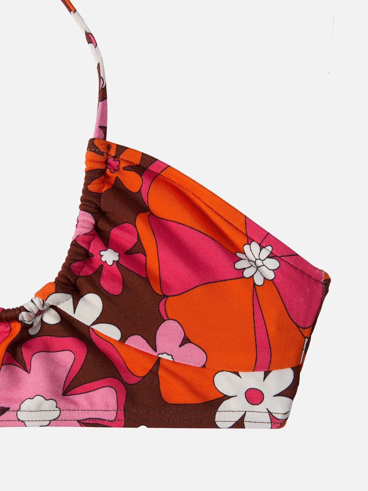 Page Jr crop top with retro flower print