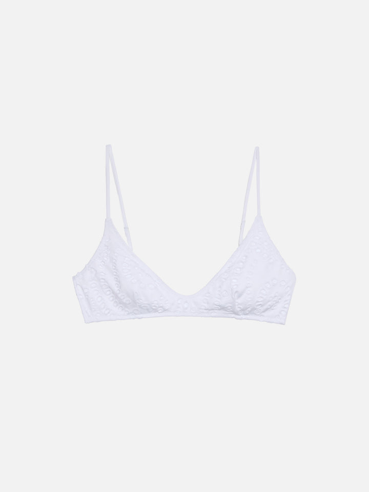 Paloma weißes Sangallo-Spitzen-Bralette mit U-Ausschnitt