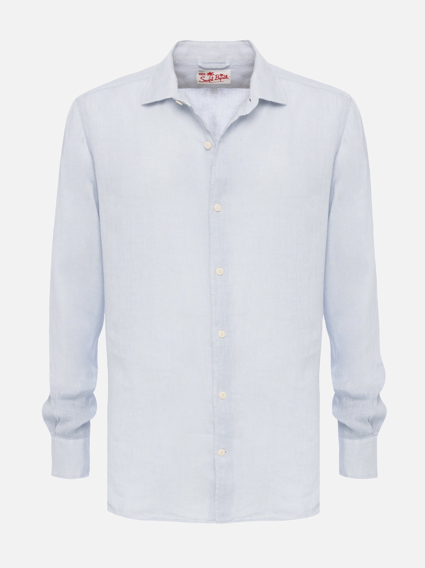 Camicia Pamplona in lino grigio pietra