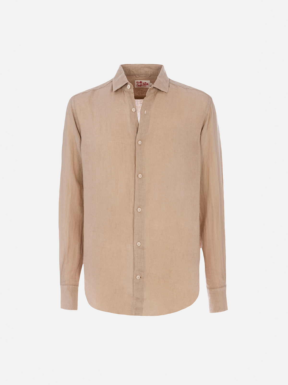 Herren beiges Leinenhemd Pamplona