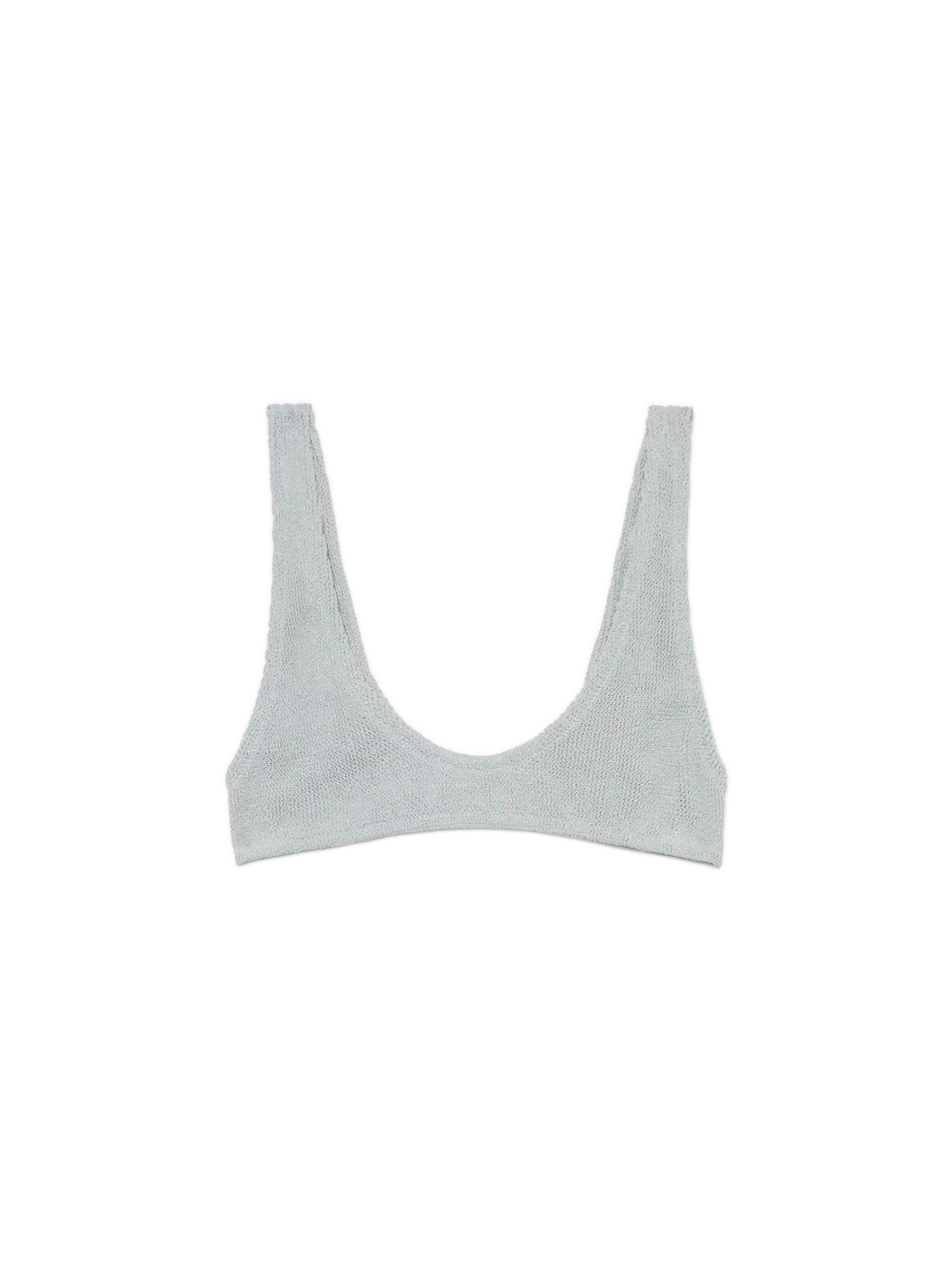 Pamy lurex silver tiny crinkle bralette - MC2 Saint Barth