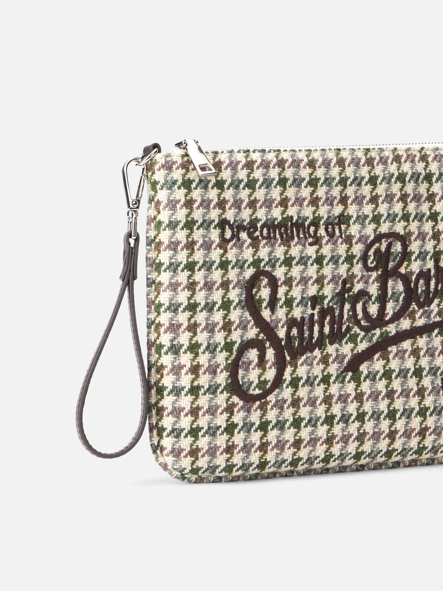 Multicolor check Parisienne pouch with chain - MC2 Saint Barth