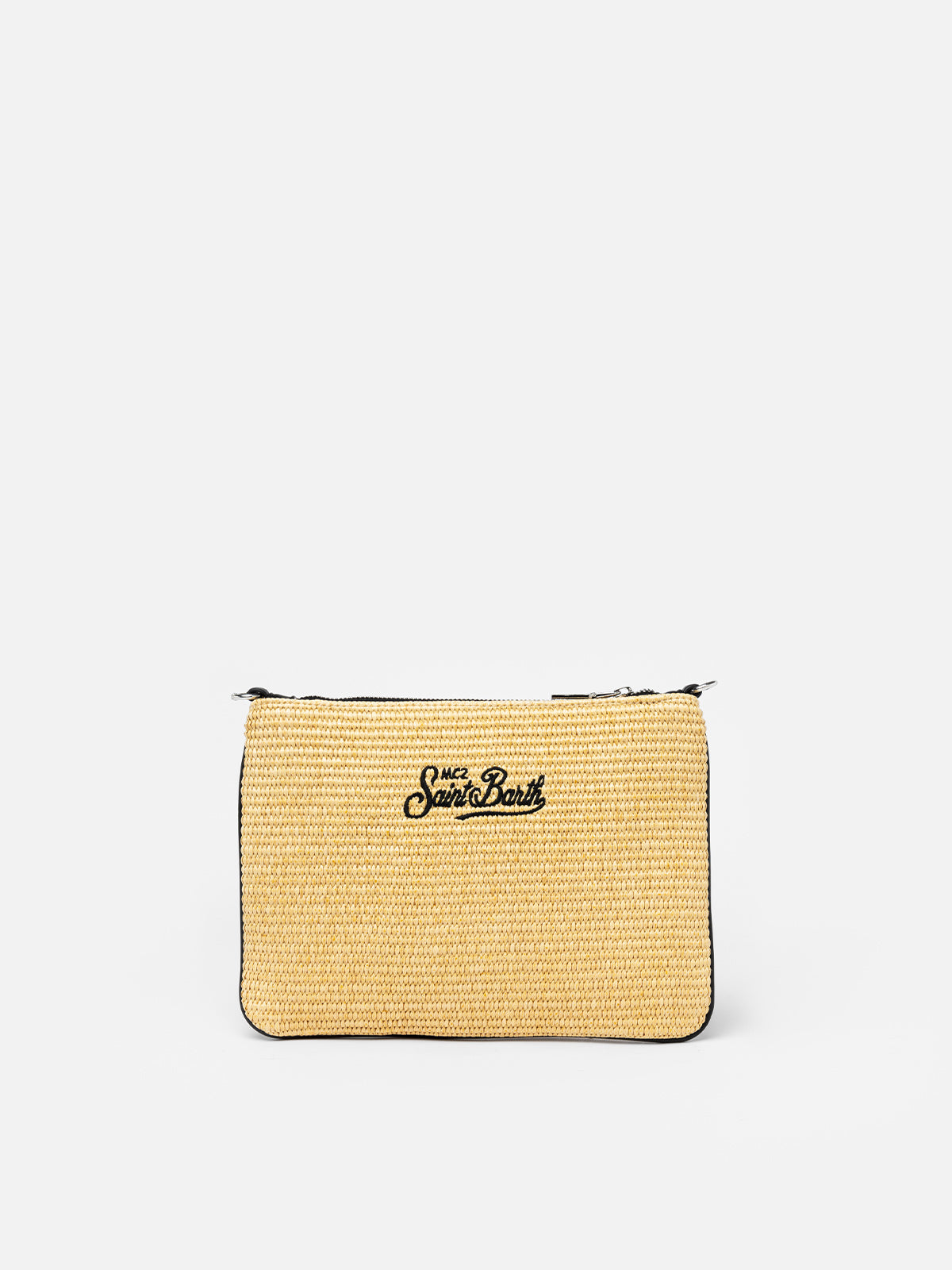 Parisienne Straw pochette with Ibiza embroidery