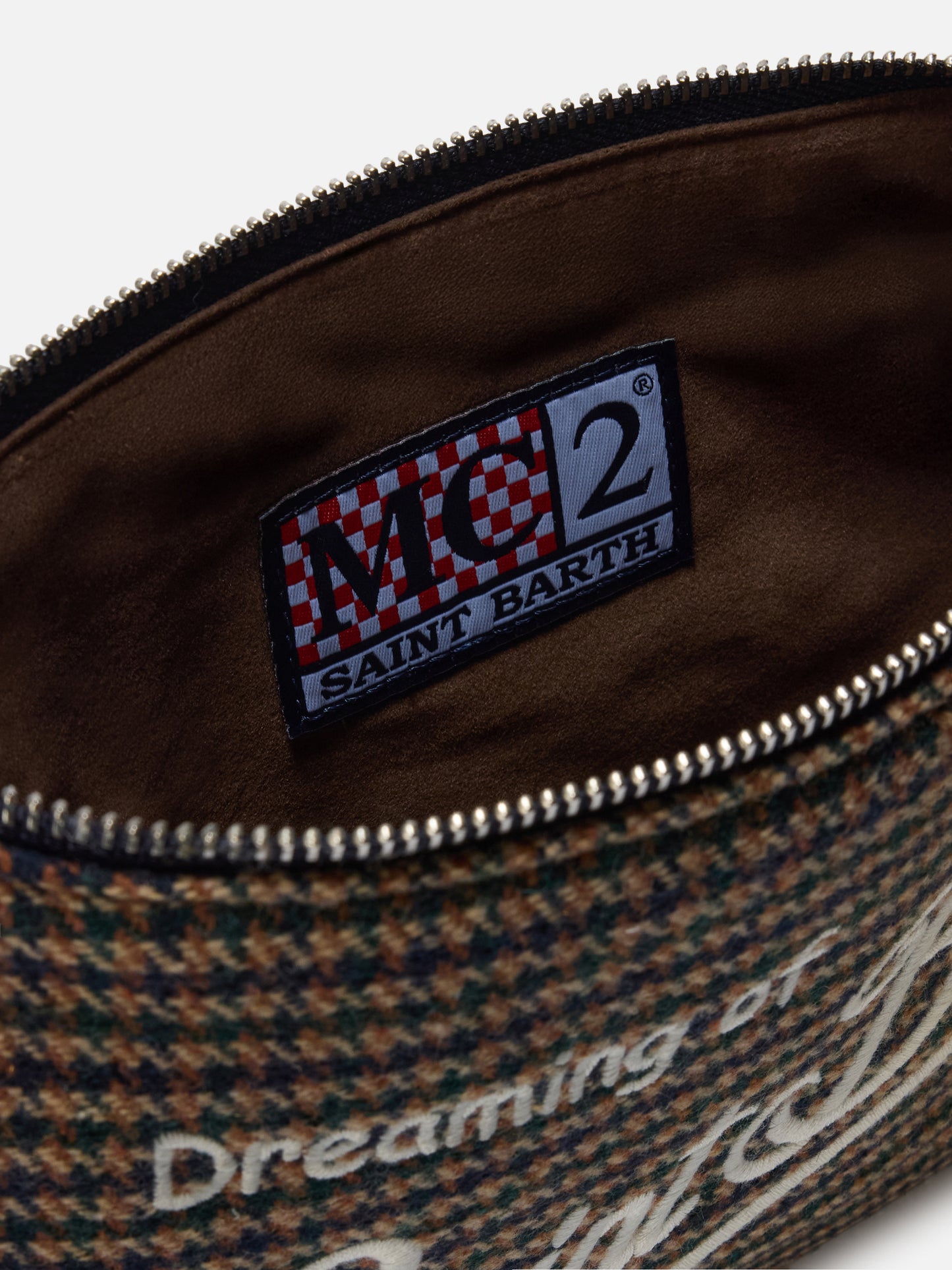 Pariser Woll-Umhängetasche aus Hahnentrittmuster