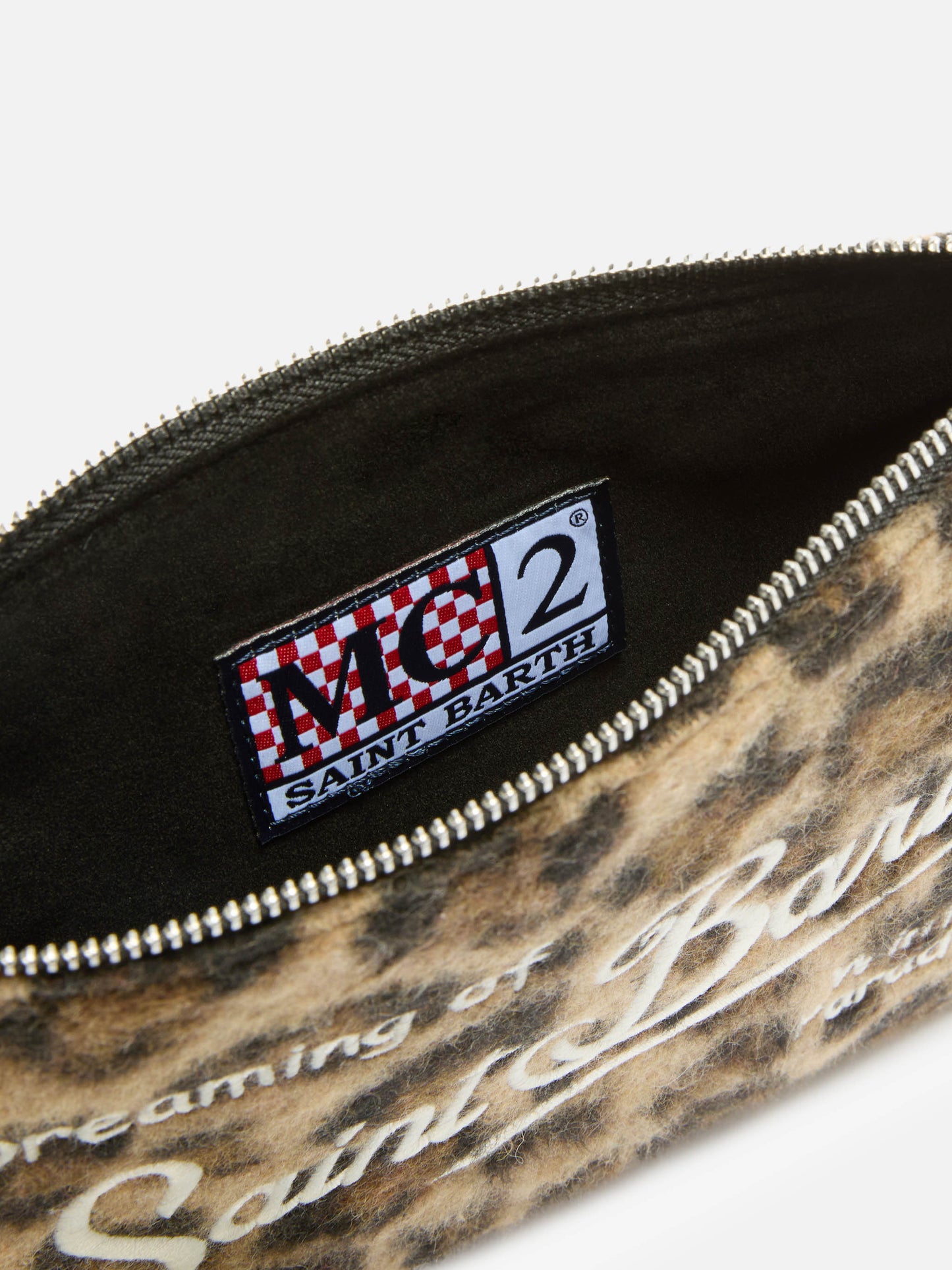 Borsa crossbody Parisienne Felt in misto lana leopardata