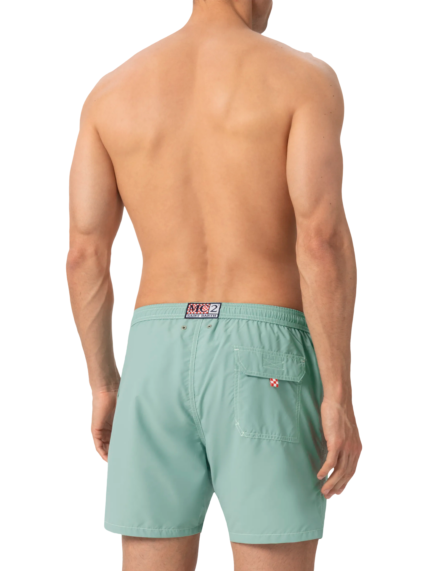 Salbeigrüne mittellange Badeshorts Patmos