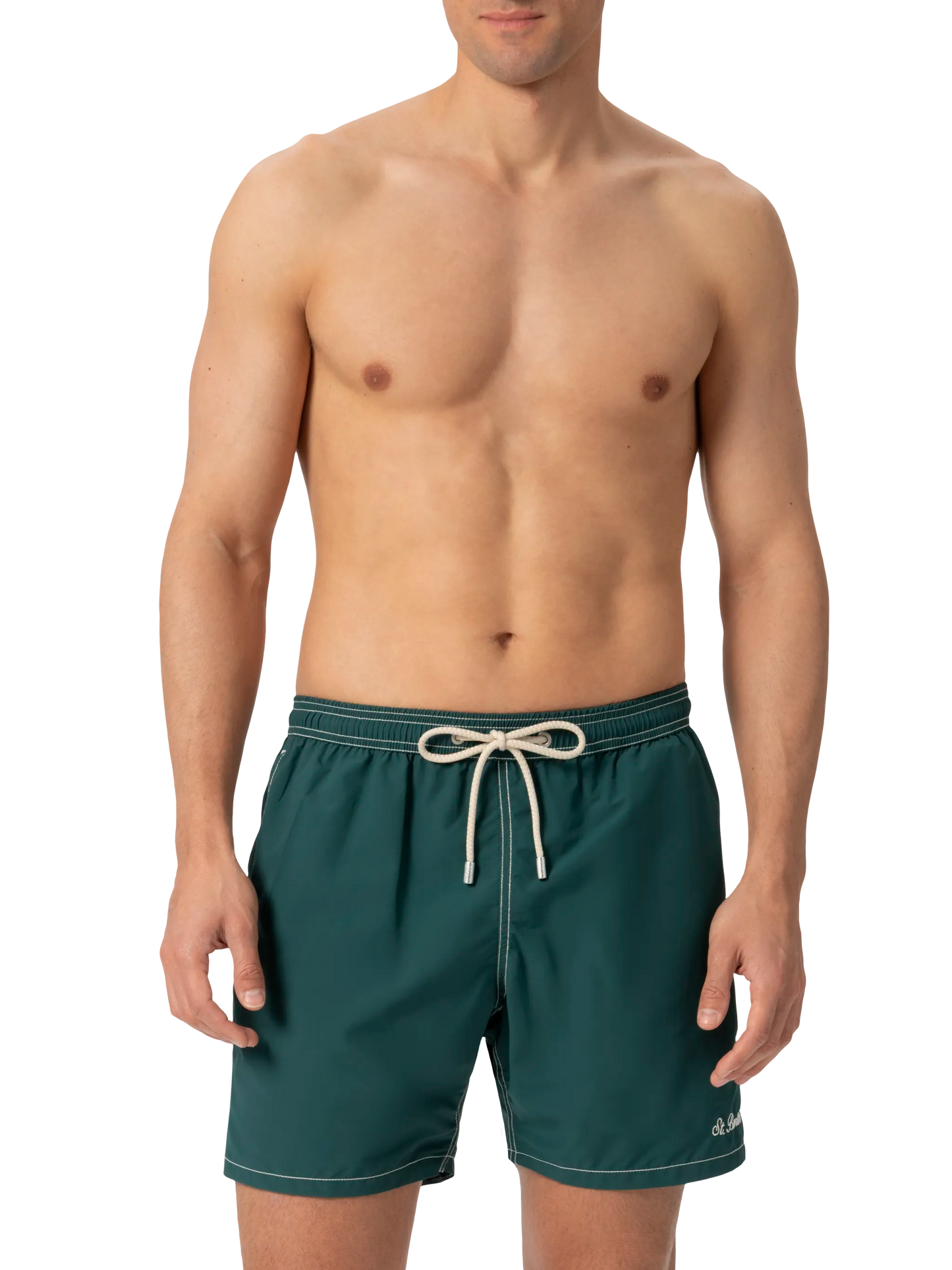 Grüne mittellange Badeshorts Patmos