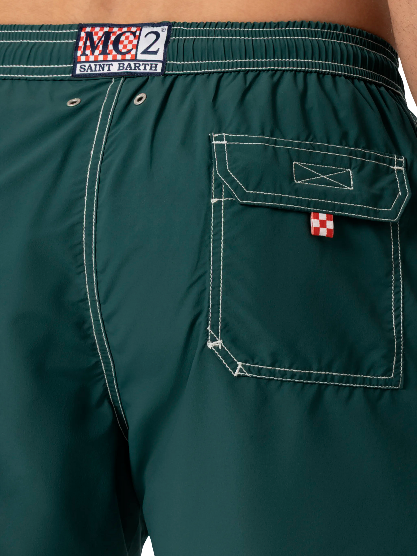Grüne mittellange Badeshorts Patmos