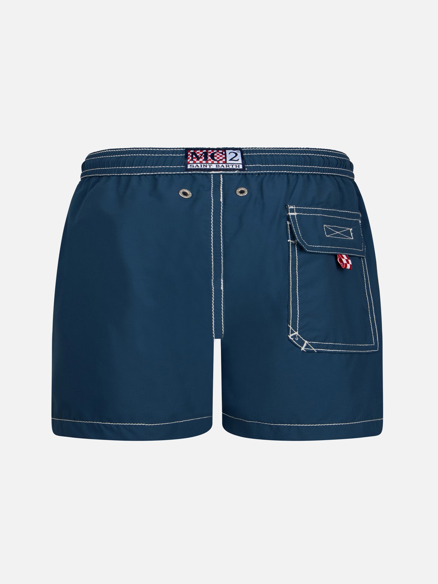 Boy navy blue mid-length swim shorts Patmos Jr