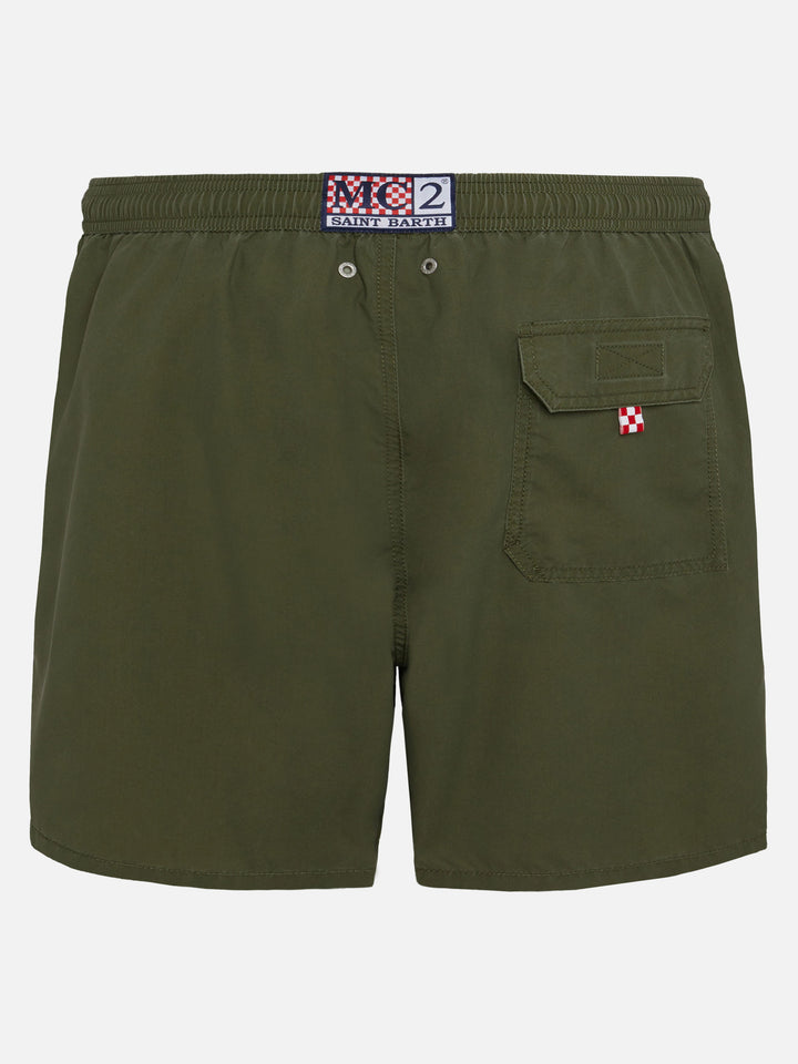 Vintage military green mid-length swim shorts Patmos Used