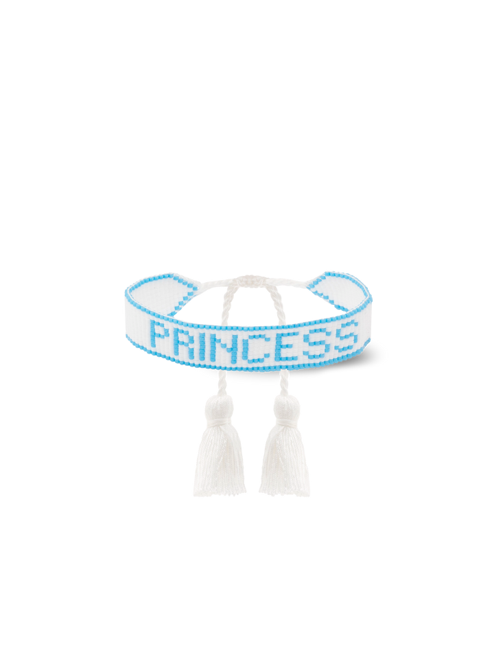 Perlenarmband mit Princess-Schriftzug
