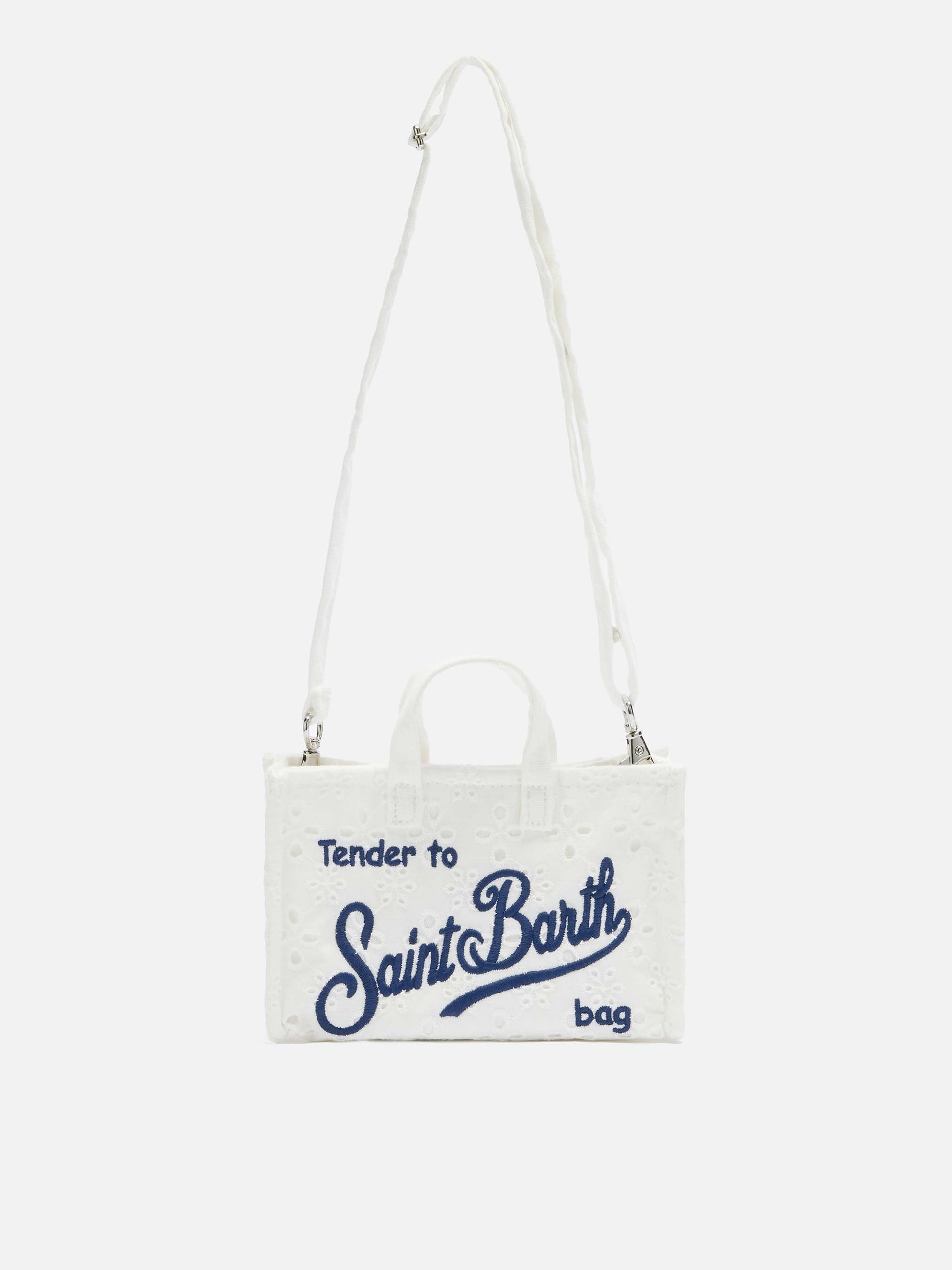 White Sangallo lace Phone Bag - MC2 Saint Barth