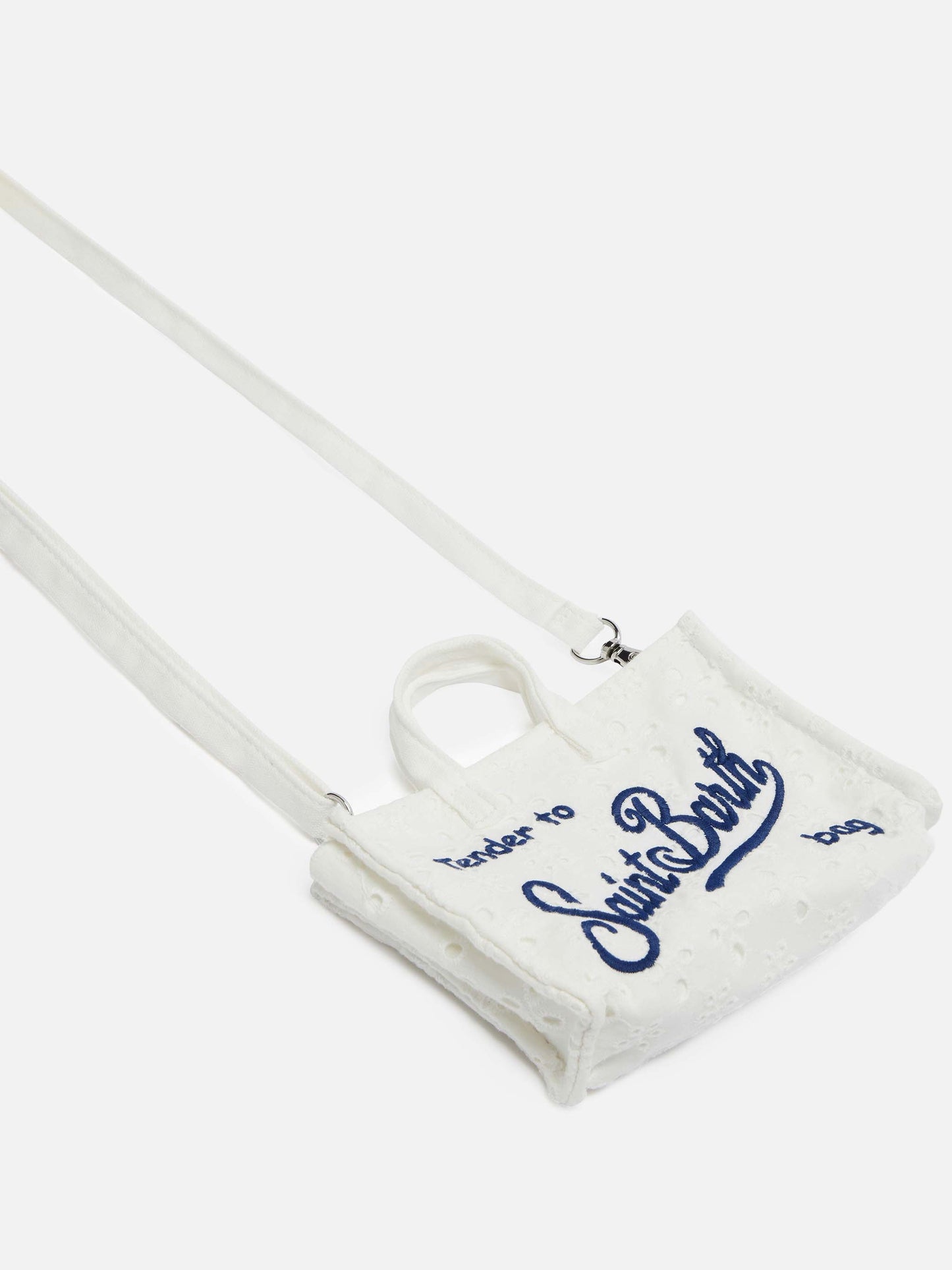 White Sangallo lace Phone Bag - MC2 Saint Barth