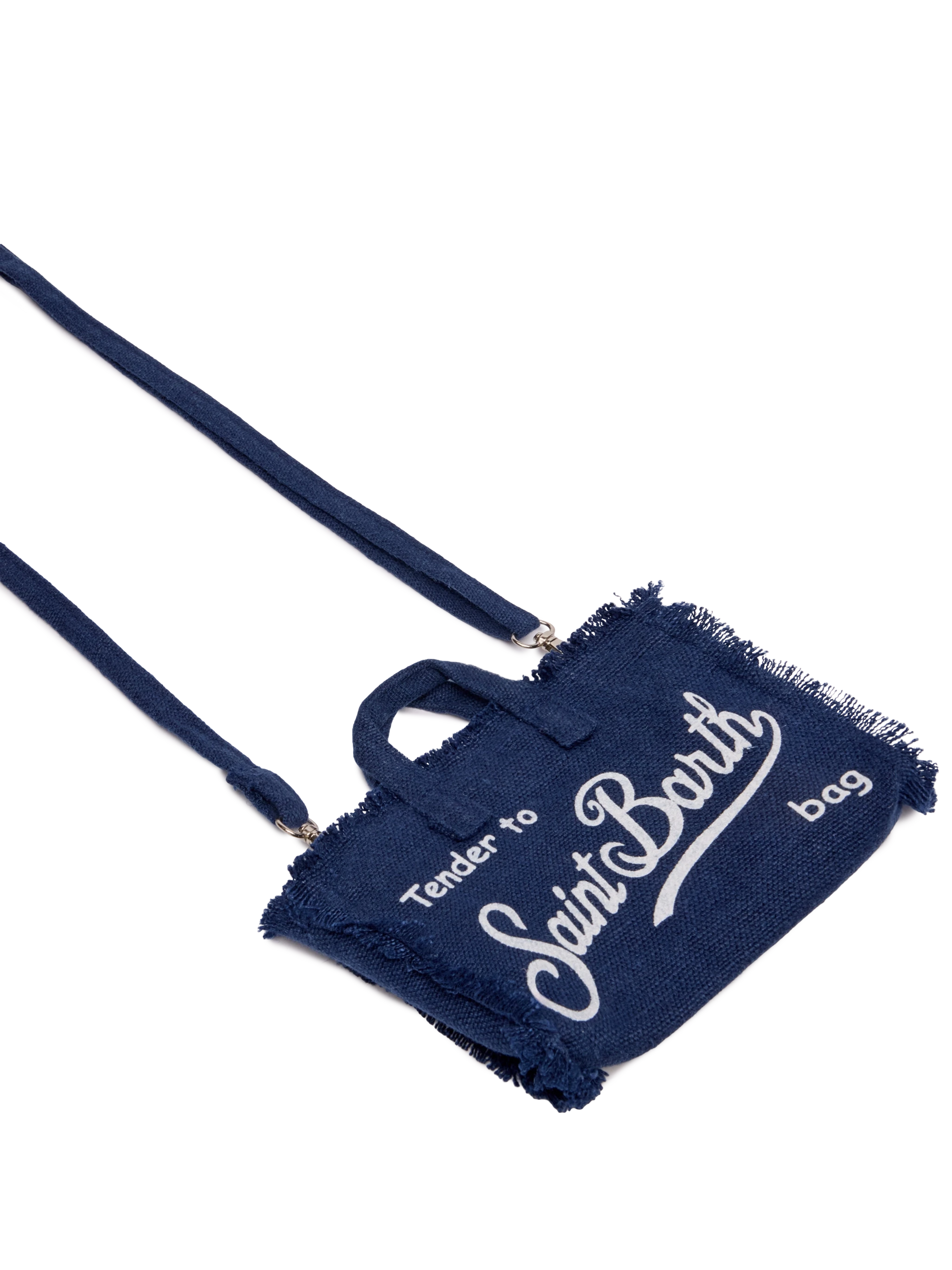 Navy blue linen Phone Bag - MC2 Saint Barth