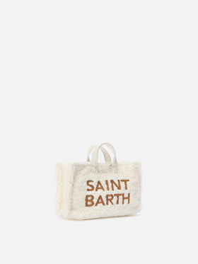 Mini Phone Bag Teddy in white sherpa