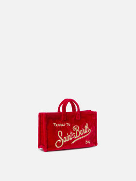 Mini Phone Bag Velvet in red velvet