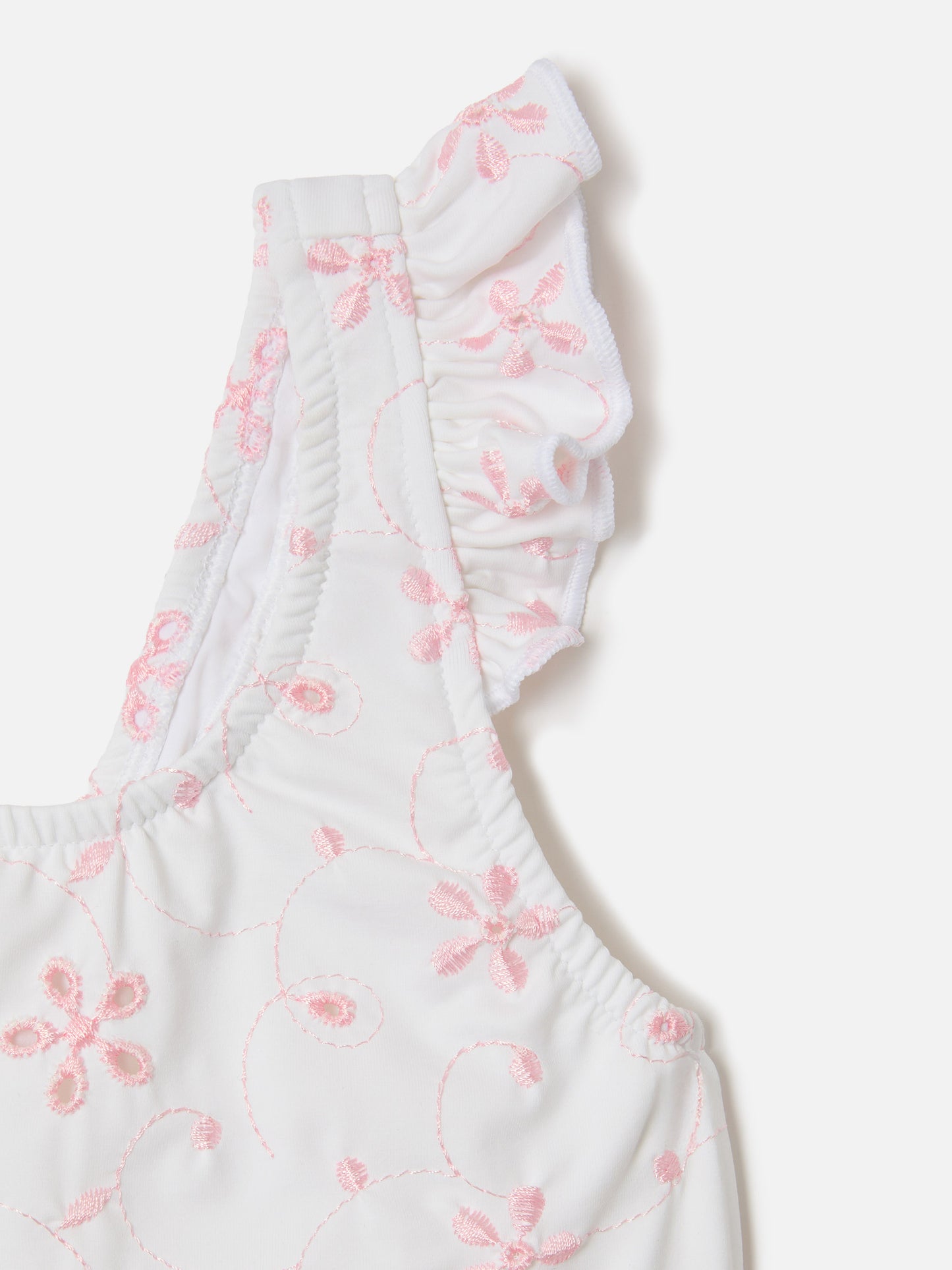 Costume intero Pinkie in sangallo ricamato rosa