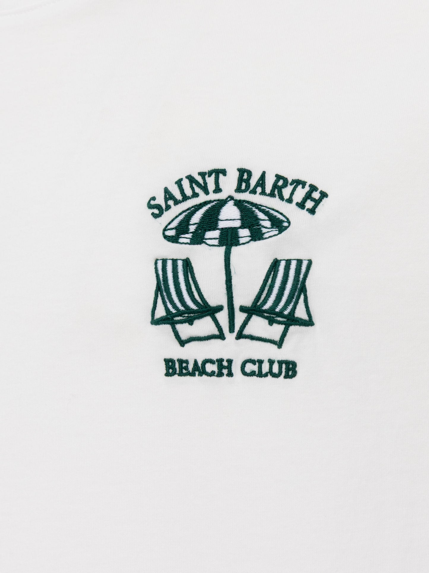 Classic fit cotton jersey t-shirt Portofino with Saint Barth beach club embroidery - MC2 Saint Barth