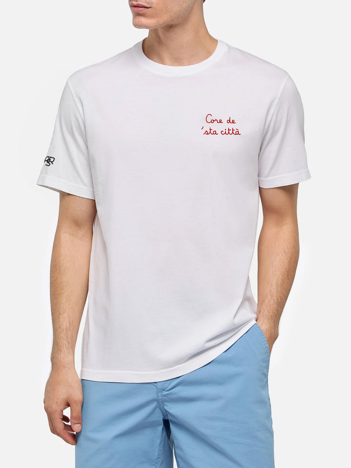 T-shirt Portofino in jersey di cotone classic fit con ricamo Core de 'sta città | AS ROMA SPECIAL EDITION