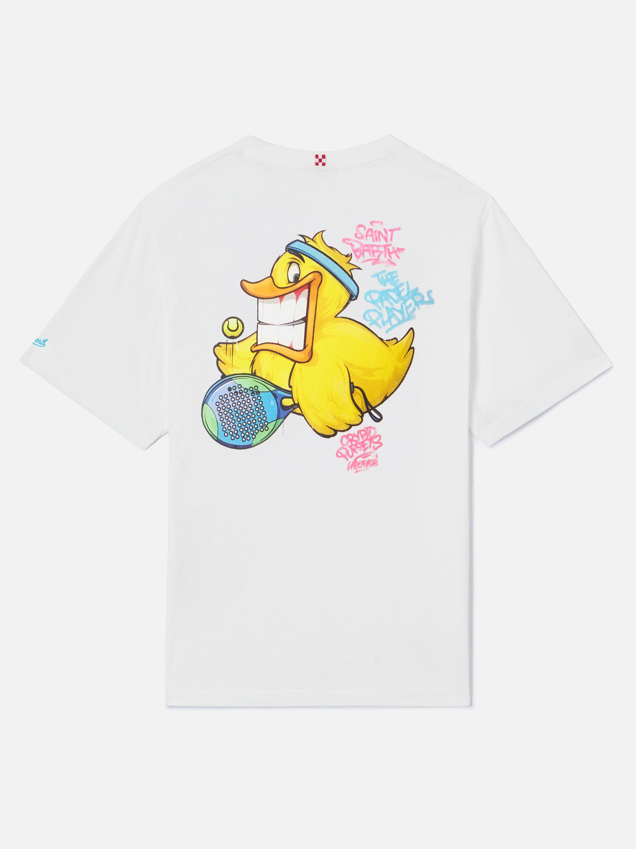 DONK ベイビーtシャツ&スプレーアートデザイン　11747391 Portofino white cotton Crypto duck padel t-shirt | Special Edition