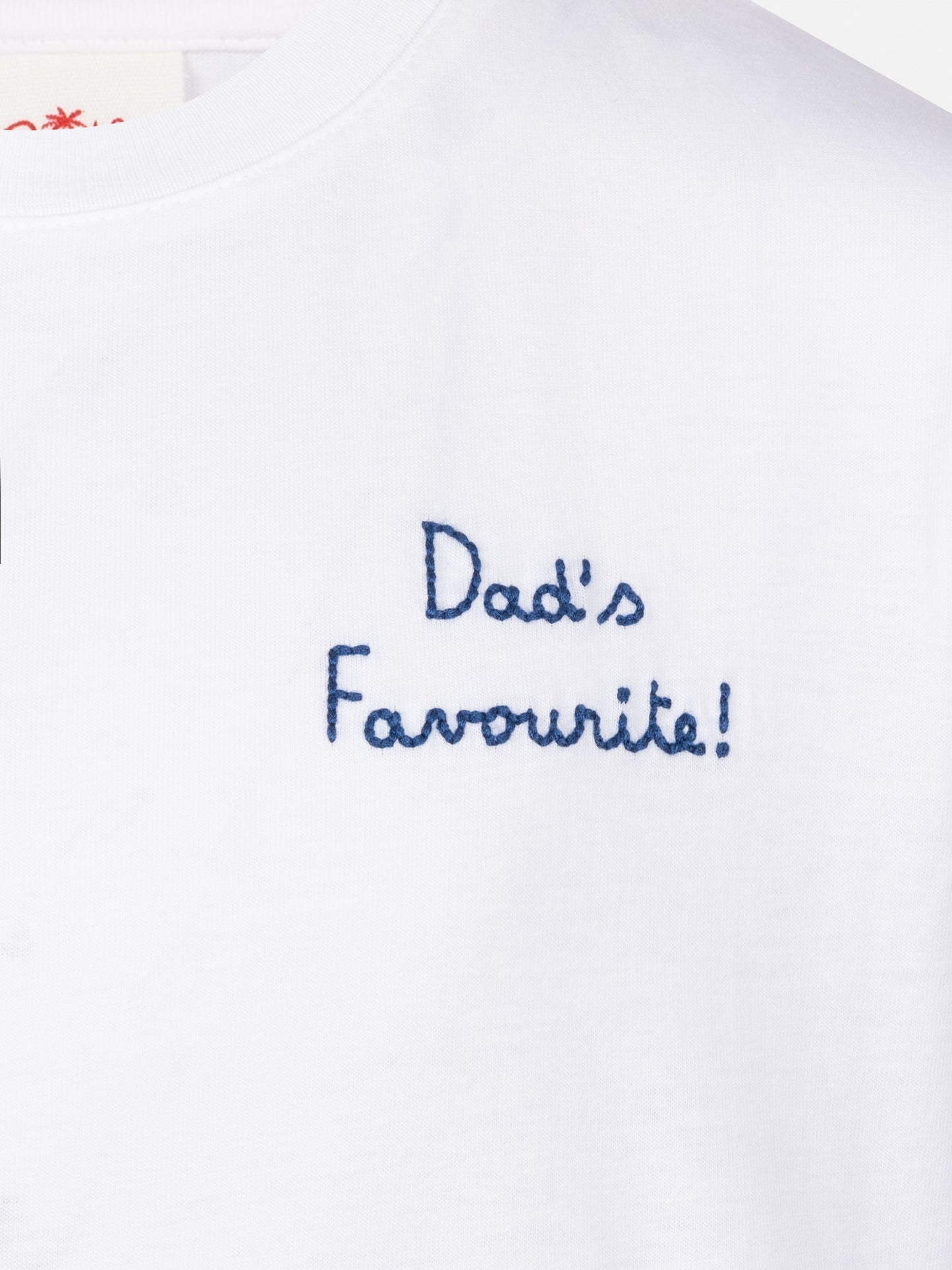 Portofino Jr cotton jersey t-shirt with Dad's Favourite embroidery - MC2 Saint Barth