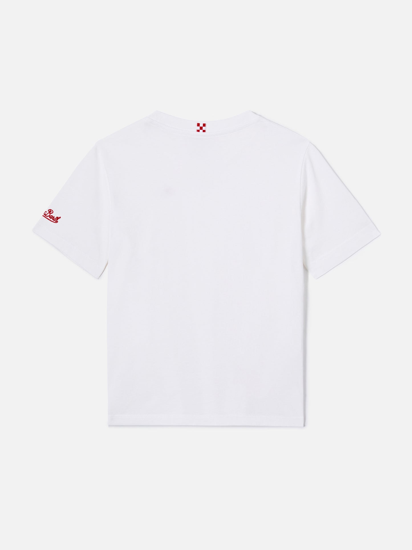 T-shirt Portofino Jr bianca ricamo My Dad is Superman | Special Edition