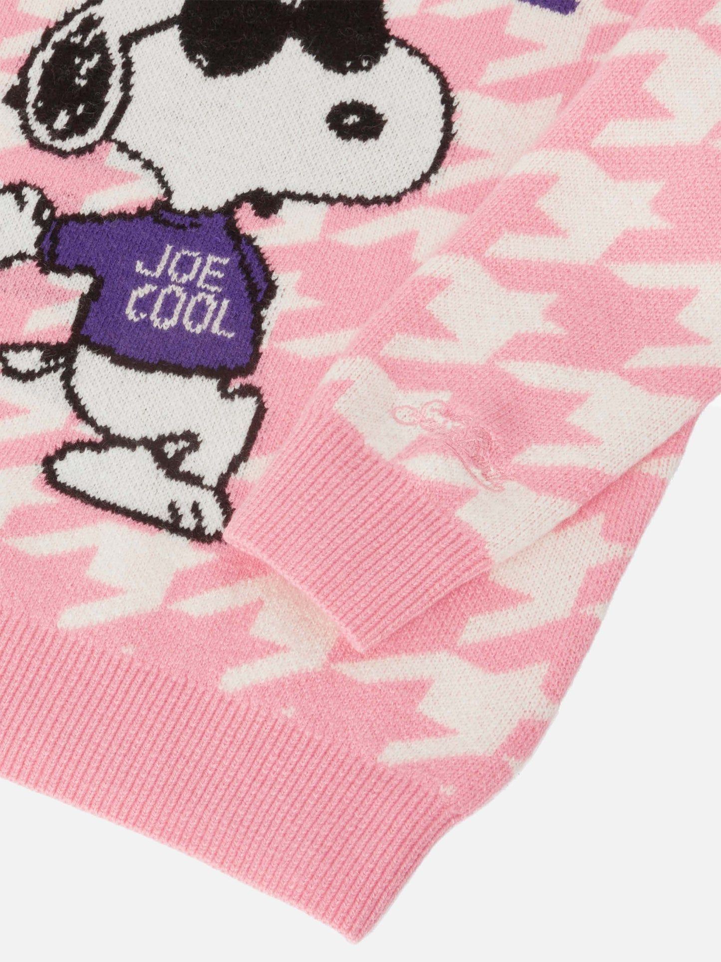 Girocollo Princess con jacquard pied de poule e Snoopy | SPECIAL EDITION SNOOPY PEANUTS