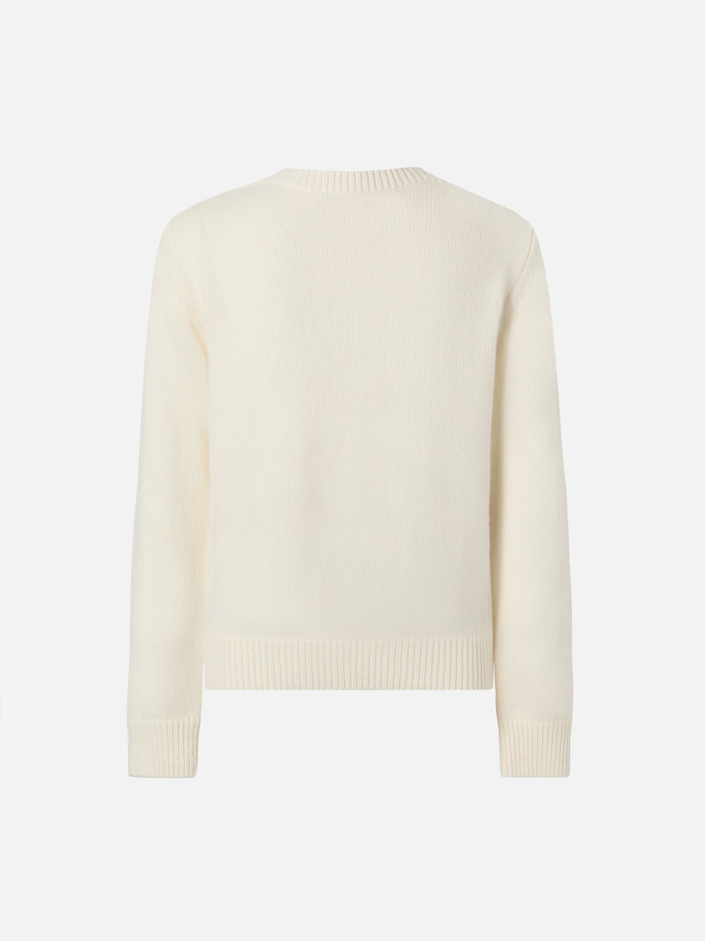 Sweater Princess in cashmere blend with teddy bear print and embroidery