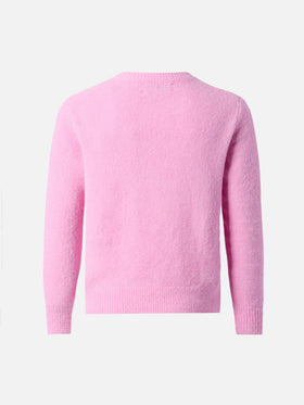 Princess stretch alpaca-blend sweater with Vado dai nonni jacquard