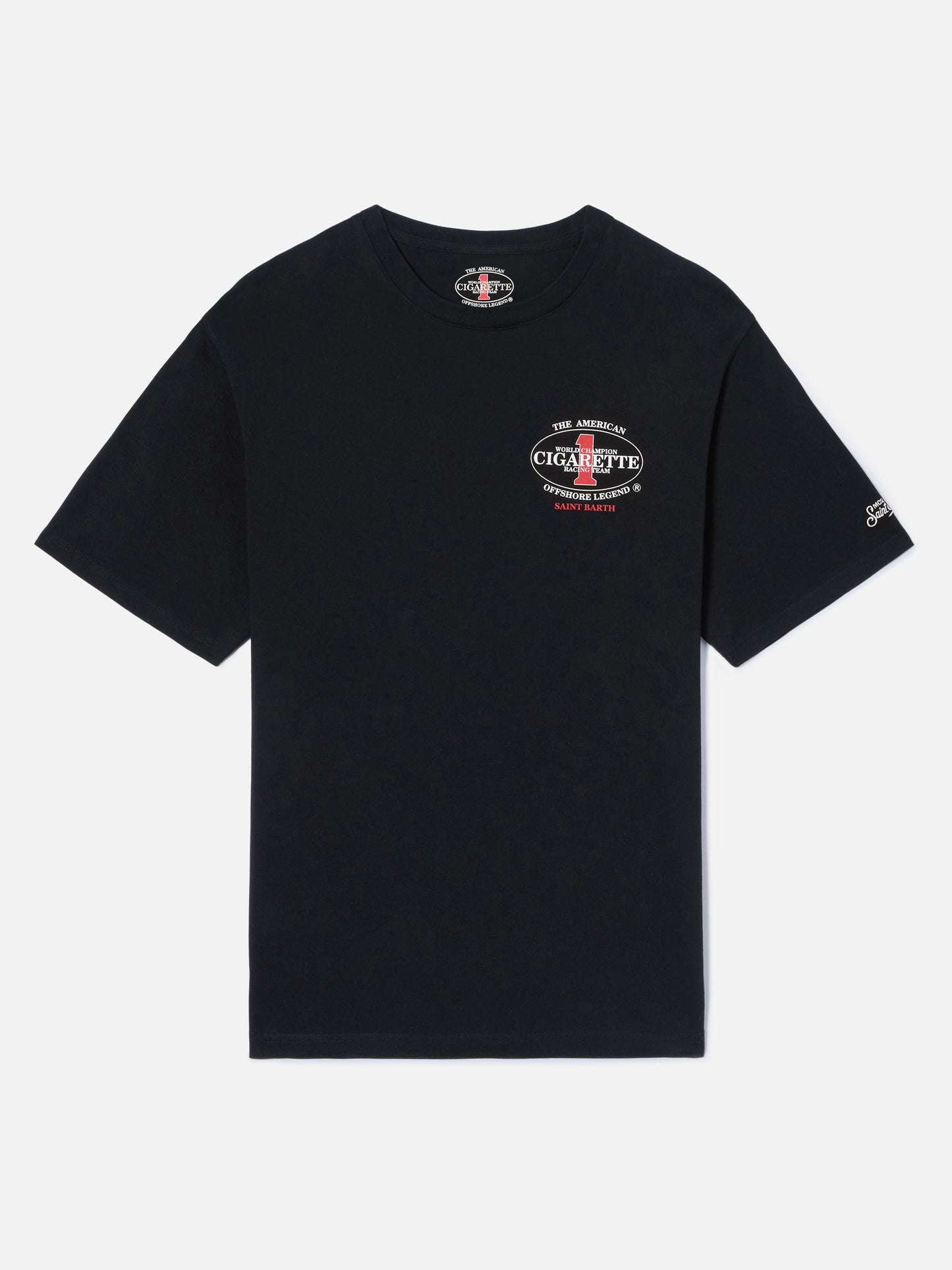 Black Portland t-shirt with Cigarette Racing print | Special Edition