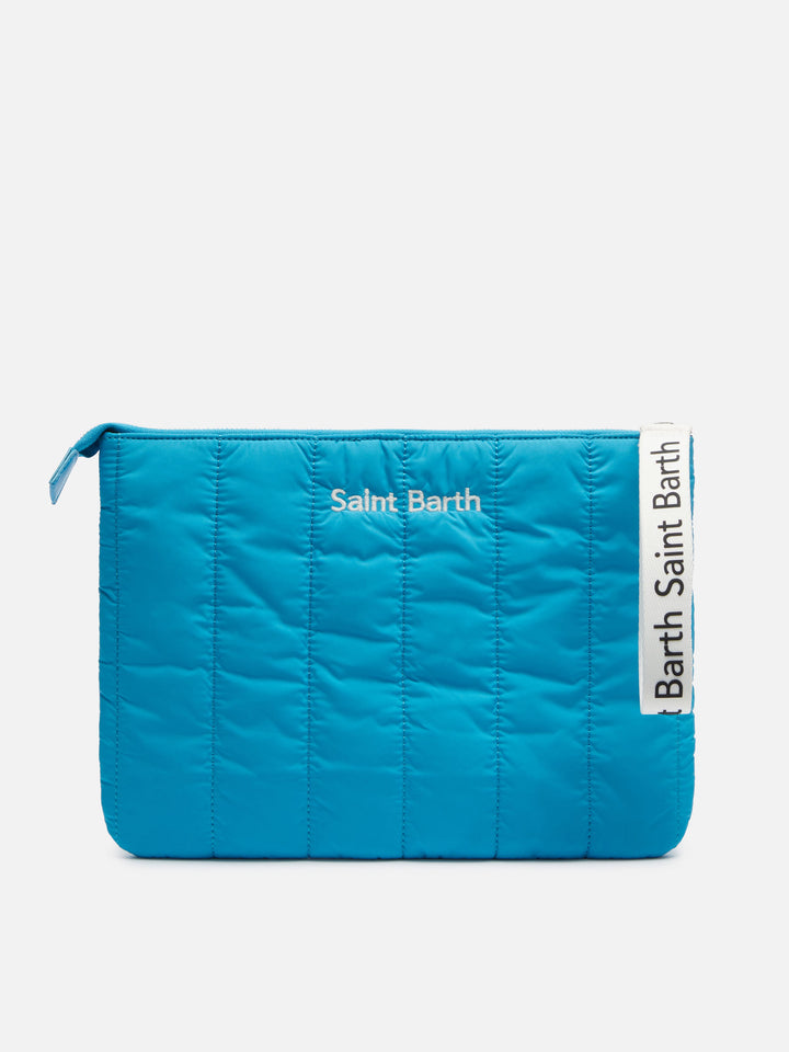 Turquoise quilted Puffer Pochette - MC2 Saint Barth