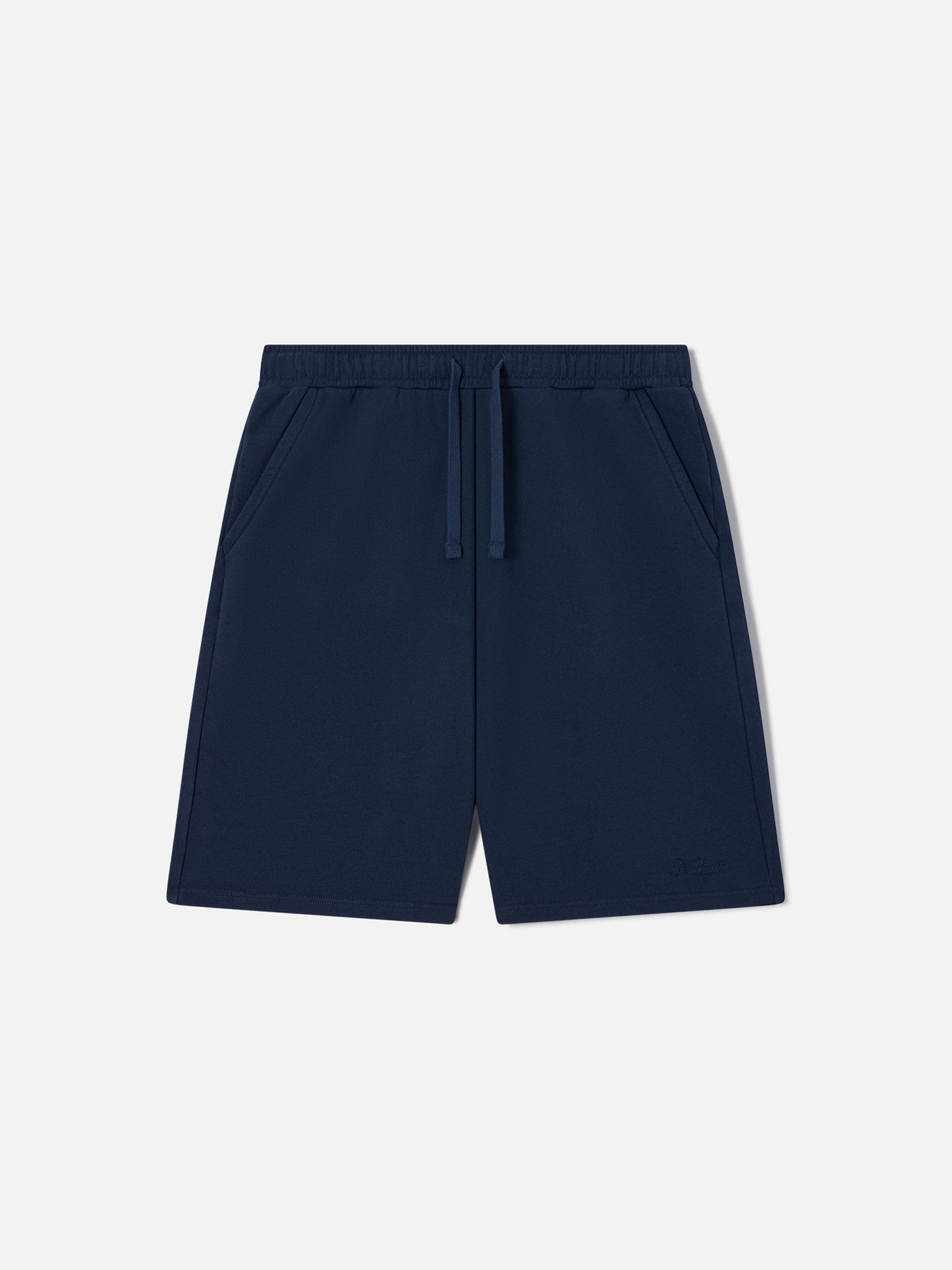 Randle Bermuda-Shorts aus marineblauem Baumwollfleece