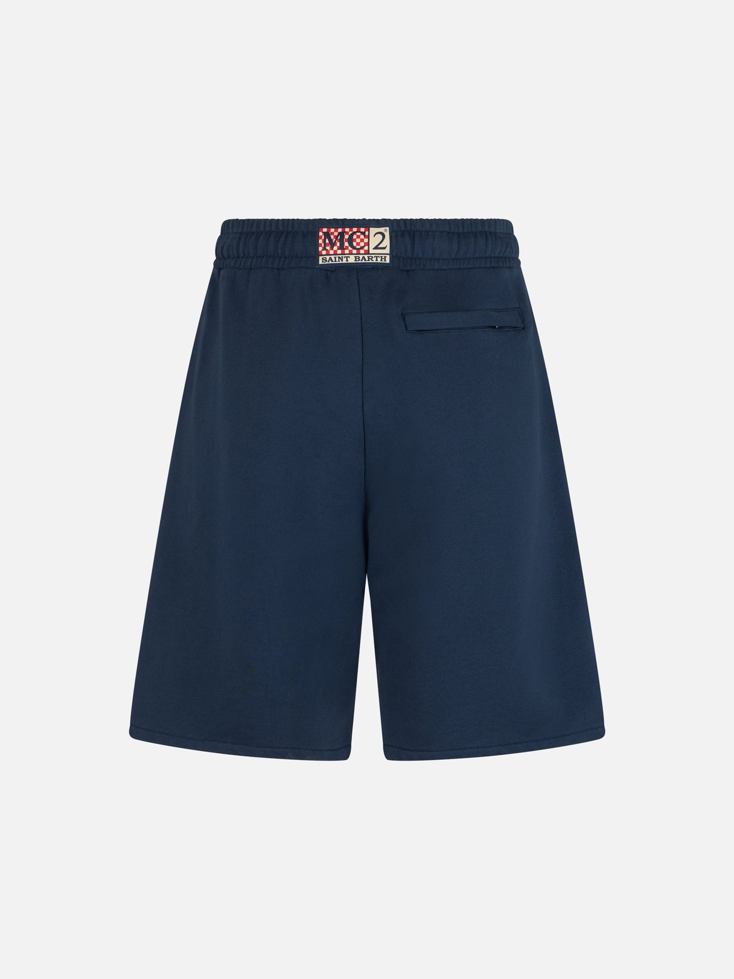 Randle navy blue cotton fleece Bermuda shorts