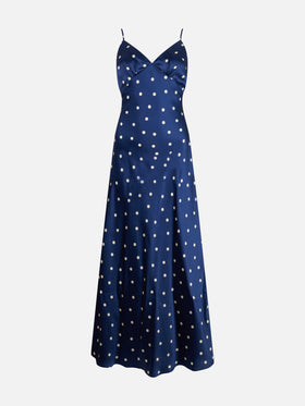 Ravel pure silk slim dress with polka dots print - MC2 Saint Barth