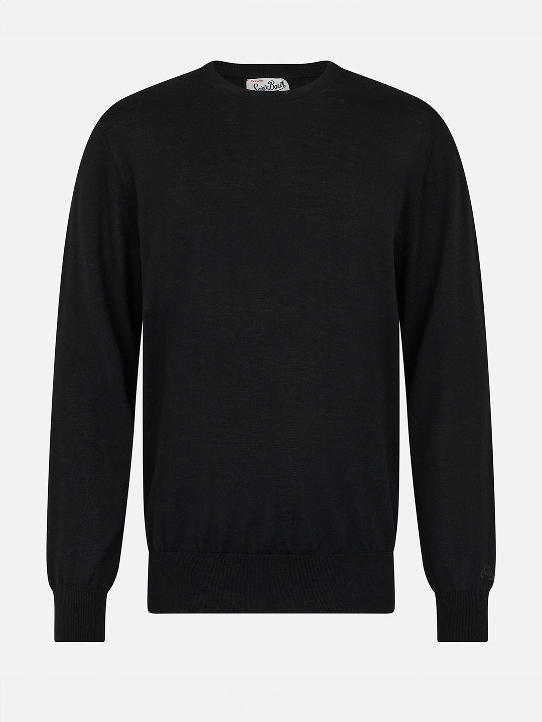 Man Regent black merino wool sweater - MC2 Saint Barth