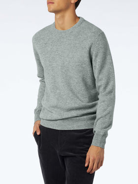 Man mélange grey pure cashmere sweater Regent - MC2 Saint Barth