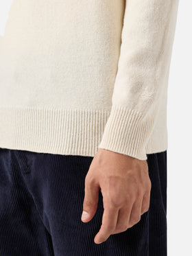 Maglione Regent in 100% LAMBSWOOL bianco