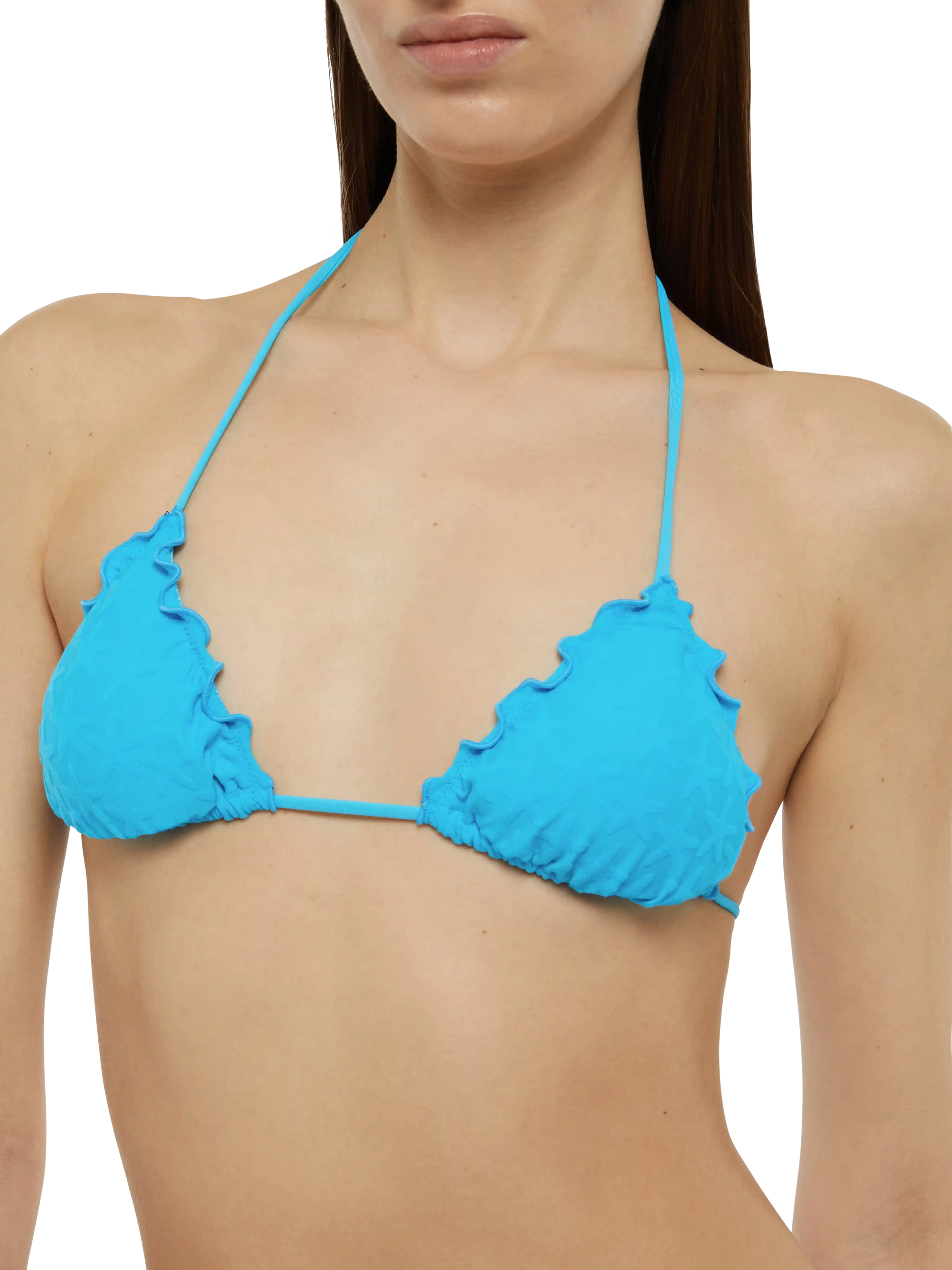 Classic traingle bikini Sagittarius Miami with starfish embossed pattern - MC2 Saint Barth