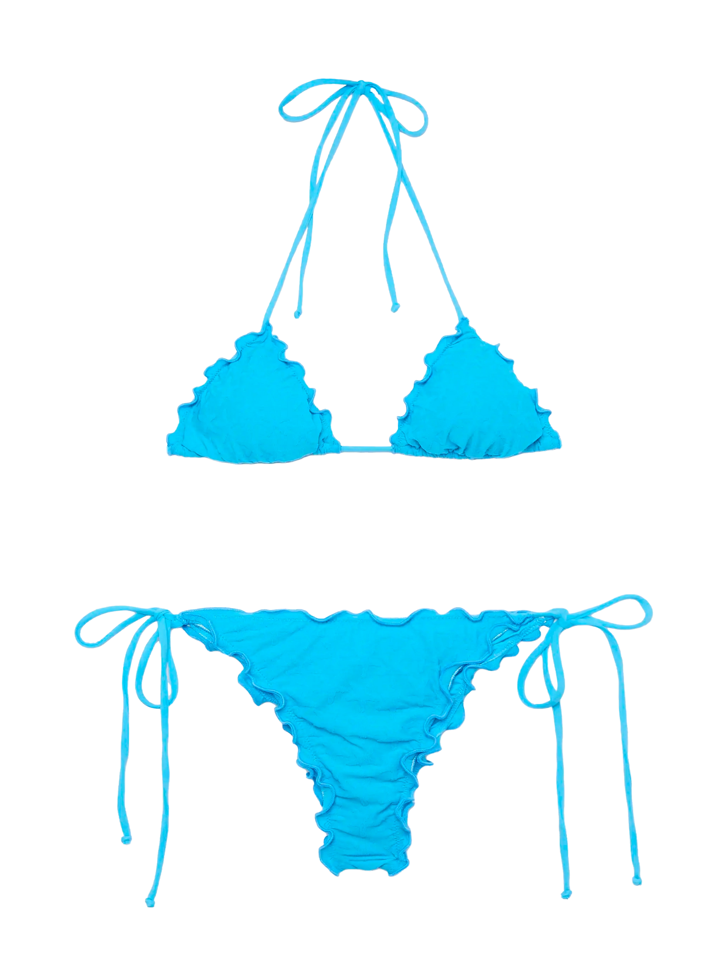 Classic traingle bikini Sagittarius Miami with starfish embossed pattern - MC2 Saint Barth