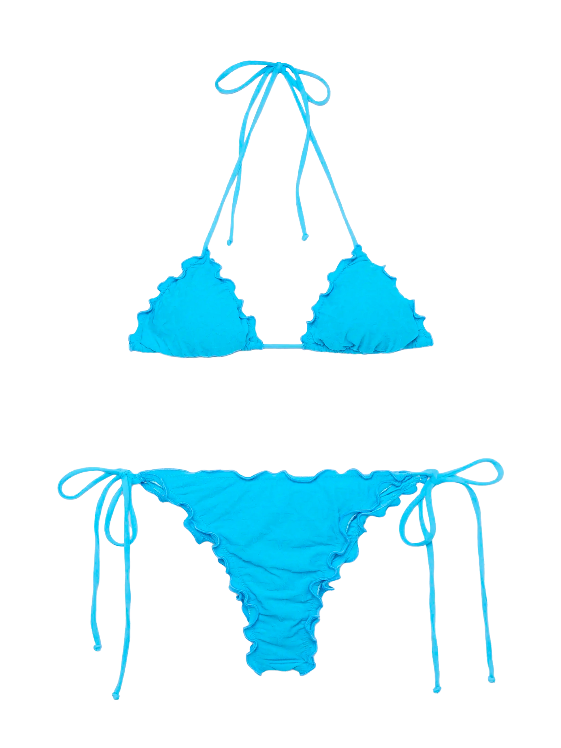 Classic traingle bikini Sagittarius Miami with starfish embossed pattern - MC2 Saint Barth