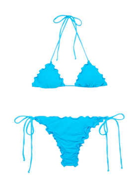 Classic traingle bikini Sagittarius Miami with starfish embossed pattern - MC2 Saint Barth