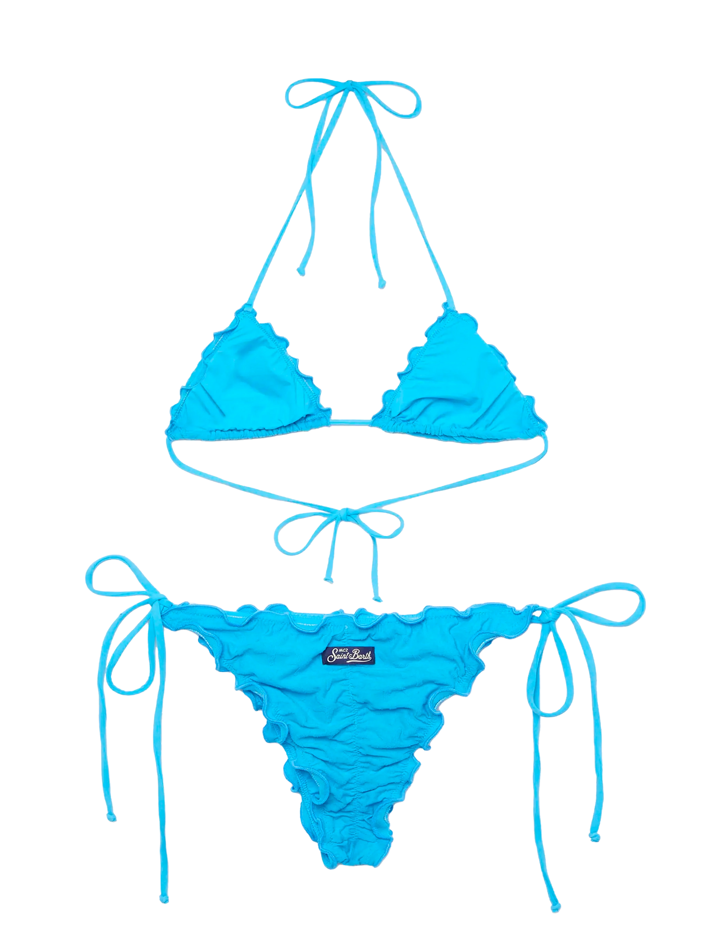 Classic traingle bikini Sagittarius Miami with starfish embossed pattern - MC2 Saint Barth
