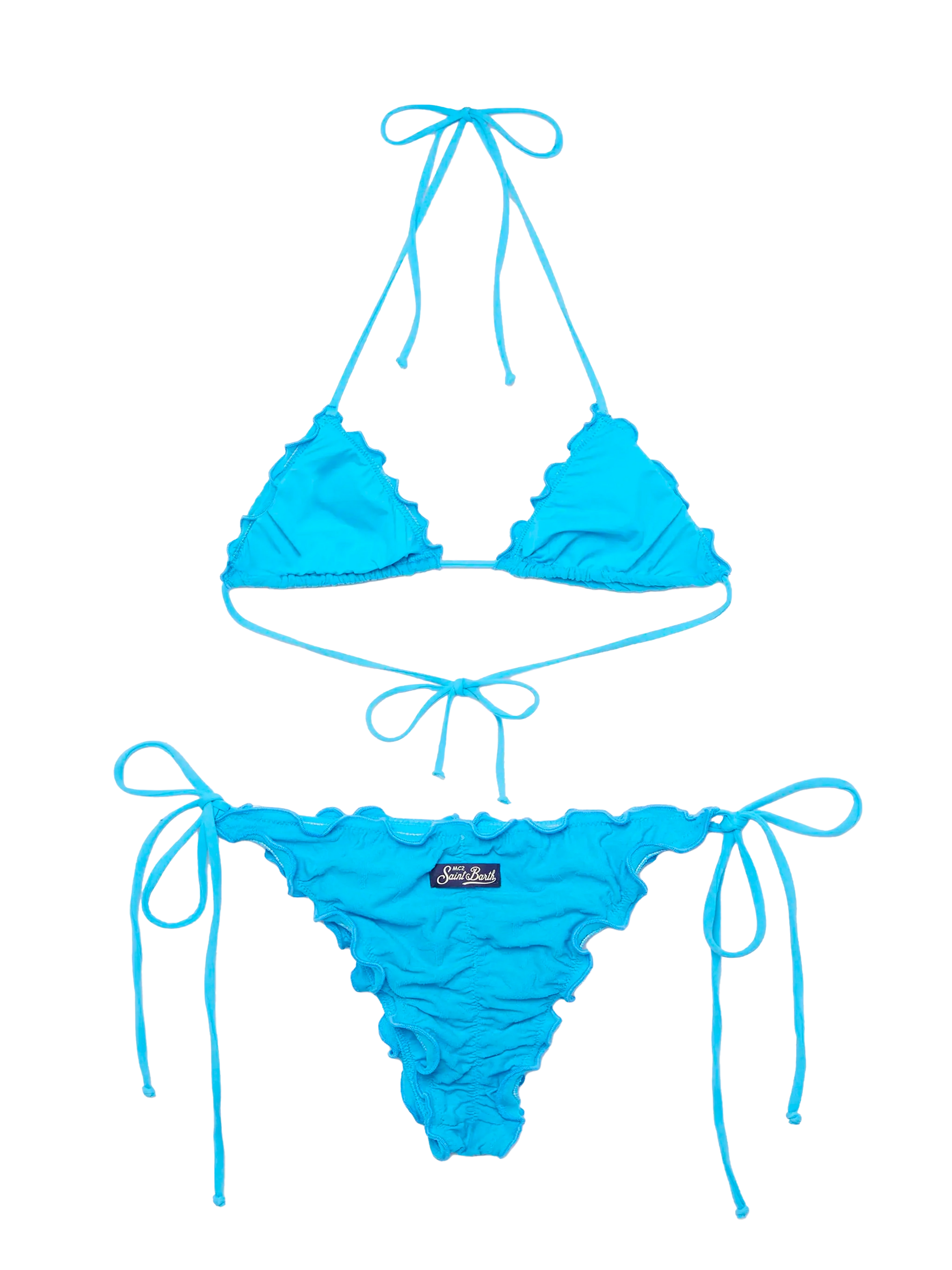 Classic traingle bikini Sagittarius Miami with starfish embossed pattern - MC2 Saint Barth